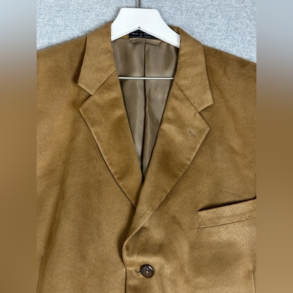 Bert Pulitzer Blazer Mens 48 Long Brown SupraSuede Sport Coat 3 Button - Picture 5 of 13